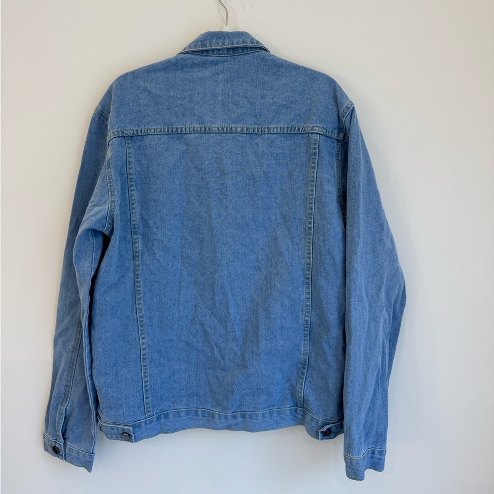 NWT ROMWE Oversized Light Wash Denim Jacket XL - Picture 7 of 7